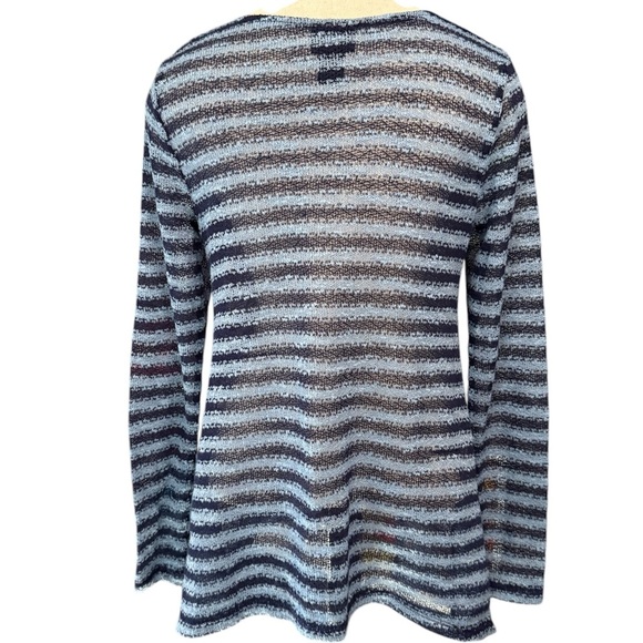 Oh baby motherhood maternity small striped sharkbite hem tunic - Picture 2 of 4